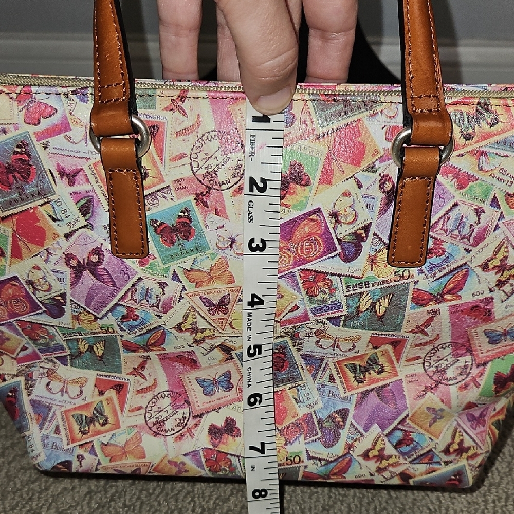 Unique Fossil Multicolor Butterfly Crossbody Bag - Picture 13 of 13